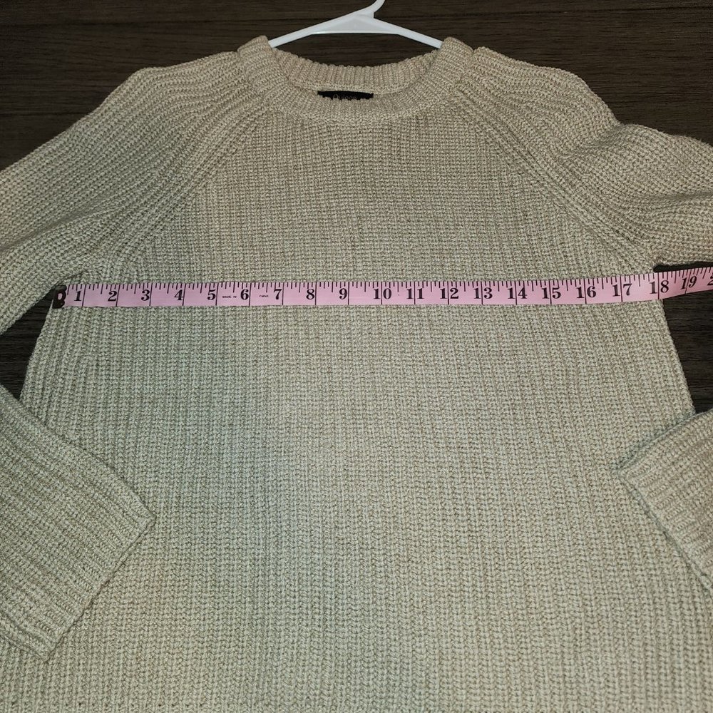 Quince 100% Organic Cotton Fisherman Crew Sweater NWOT Tan Small - Picture 3 of 8